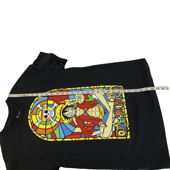 New One Piece Luffy Stained Glass Graphic T-Shirt Size Medium NWOT Cotton Anime - Picture 6 of 6
